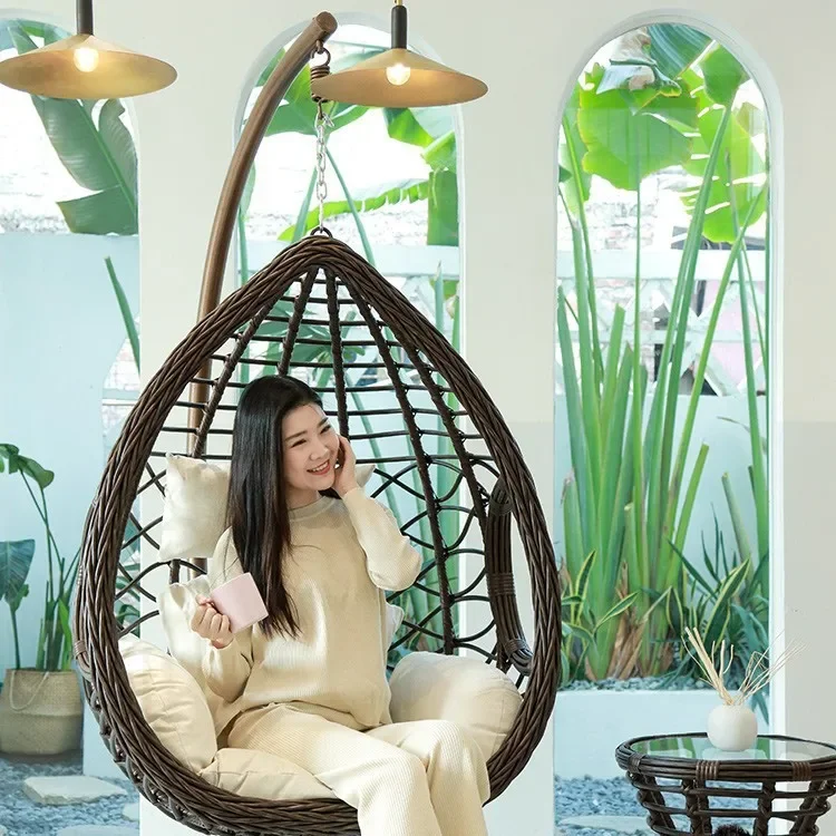 Balcony hanging chair, home indoor swing Internet celebrity bird's nest living room lazy cradle chair