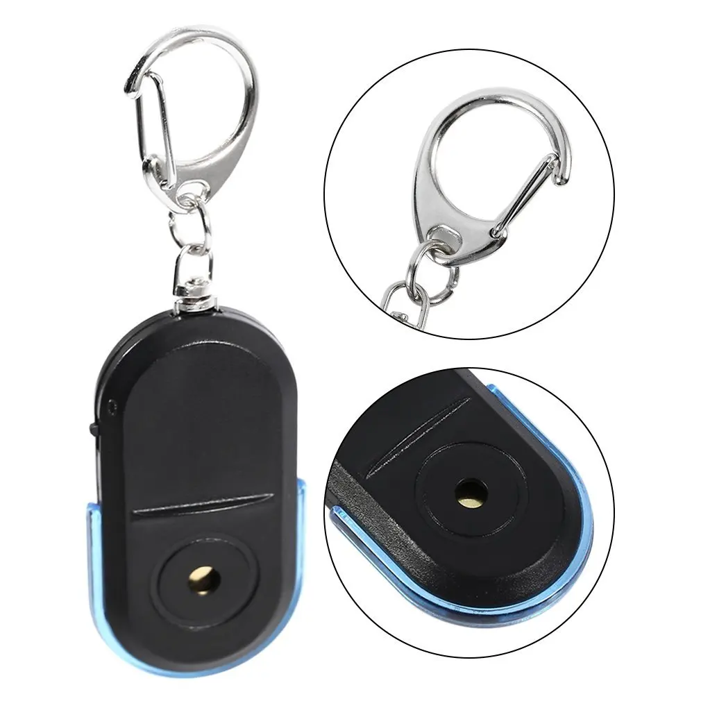Anti-Lost Key Finder Portable Size Anti-Lost Alarm Key Finder Wireless Useful Whistle Sound LED Light Locator Finder Keychain