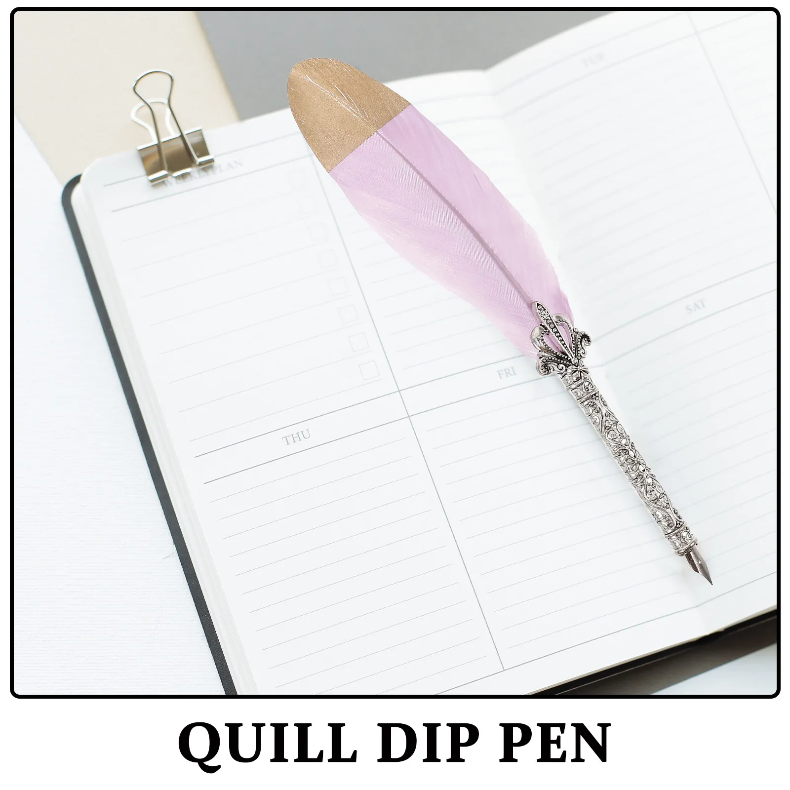 1Set Calligraphy Quill Pen Set Elegant Retro Dip Pen with Ink Compatibility for Practice Art Journaling Home Office Decoration