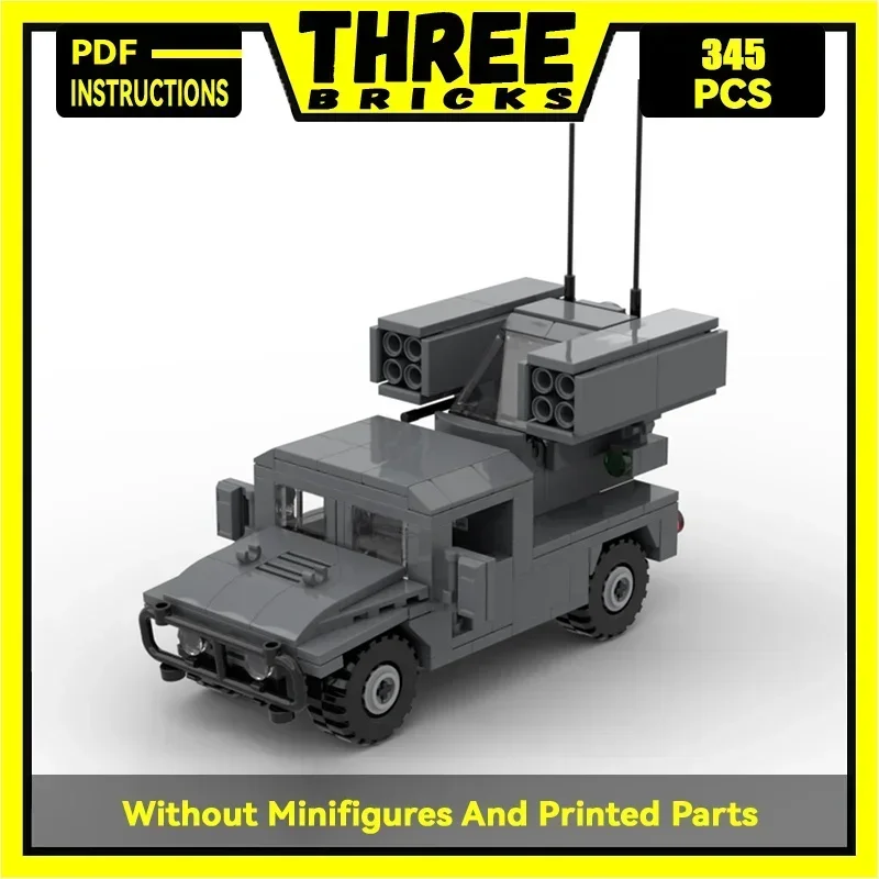 Modelo de vehículo militar, bloques de construcción Moc HMMWV AN/TWQ-Avenger, tecnología, bloques modulares, regalos, juguetes de Navidad, conjuntos DIY de montaje