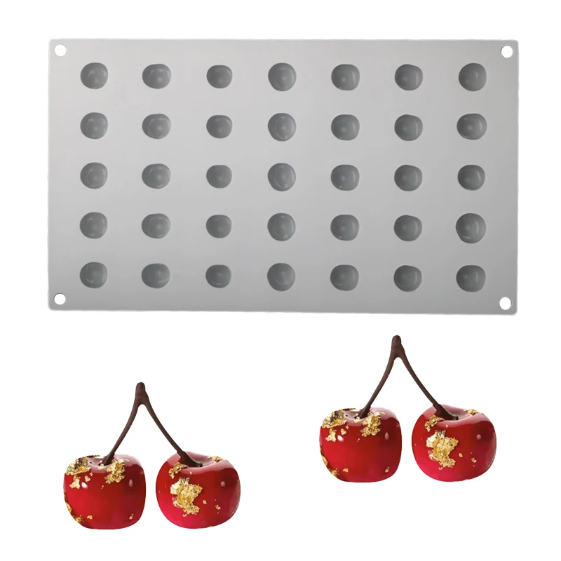 8/12/35 Cell Cherry Design Silicone Cake Mold Fruit Mousse Cake Mould Chocolate Molds Dessert Baking Tools Kitchen Supplies