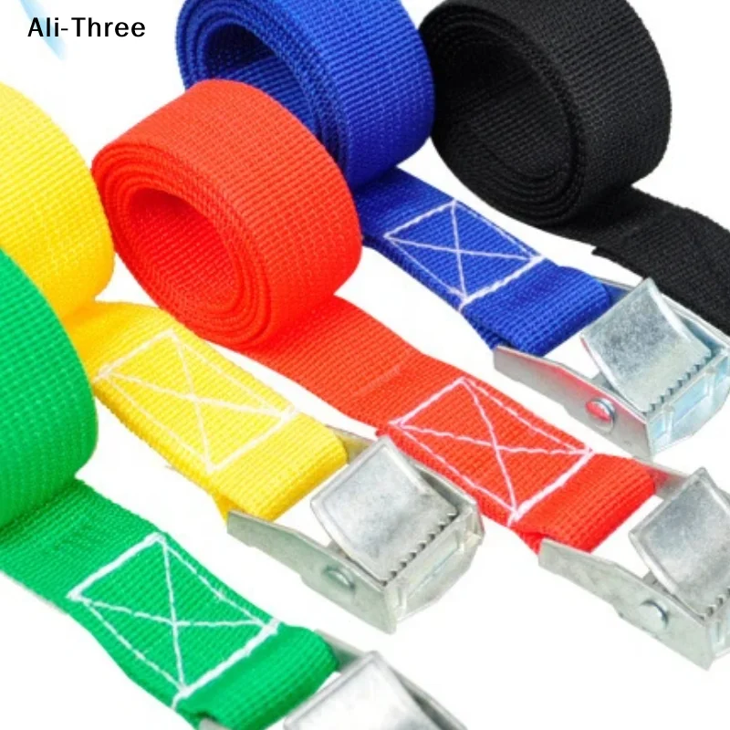 1Pcs Length 0.5/1M Cargo Straps With Buckle Tie-Down Belt For Motorcycle Car Bike Tow Rope Ratchet Fixing Belt For Luggage Bag