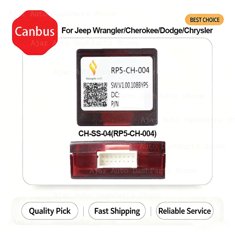 Car Radio CANBUS Box RP5-CH-004 For Jeep Wrangler/Cherokee/Dodge Caliber Journey/Chrysler Steering Wheel Control Decoder