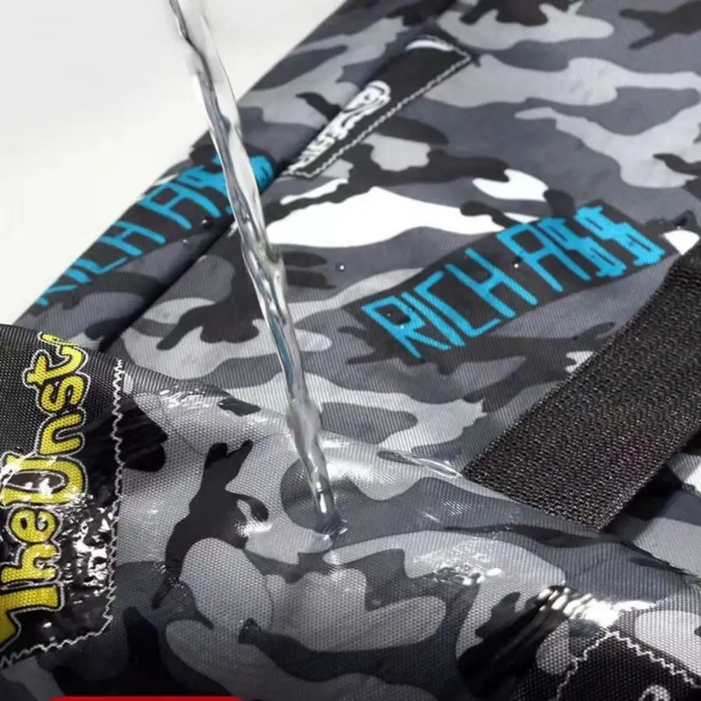 130/140cm Fishing Rod Bag Random Color Large Capacity Folding Fishing Bag Crossbody Thickened Fishing Tackle Bag Accessories
