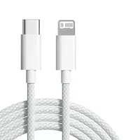1m 2m Nylon Braid USB-C To 35W Fast Charge Cable For Apple iPhone 11 12 13 Mini 14 Pro 8 Plus XR XS MAX iPad Air3 Type C PD Line