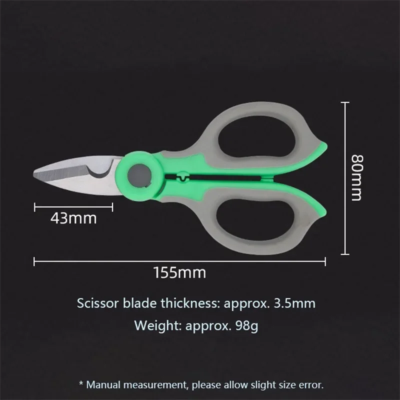 Stainless Steel Blade Straight Head Electrician Tools PP TPR Handle Wire Iron Fish Line Cable Scissor Household Multitool Cutter