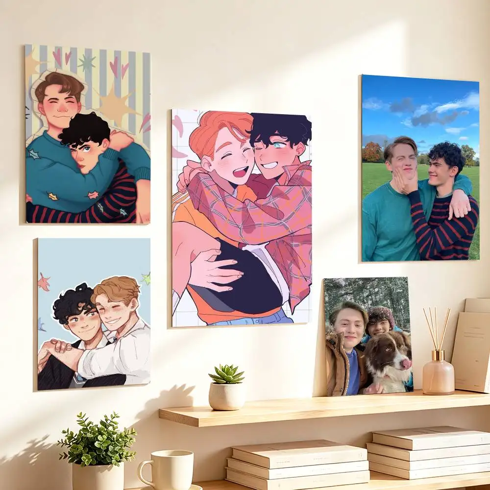 Nick X Charlie Heartstopper forever   Poster HD Self Adhesive Waterproof Wall Art Ideal for Home Office Dorm Gift