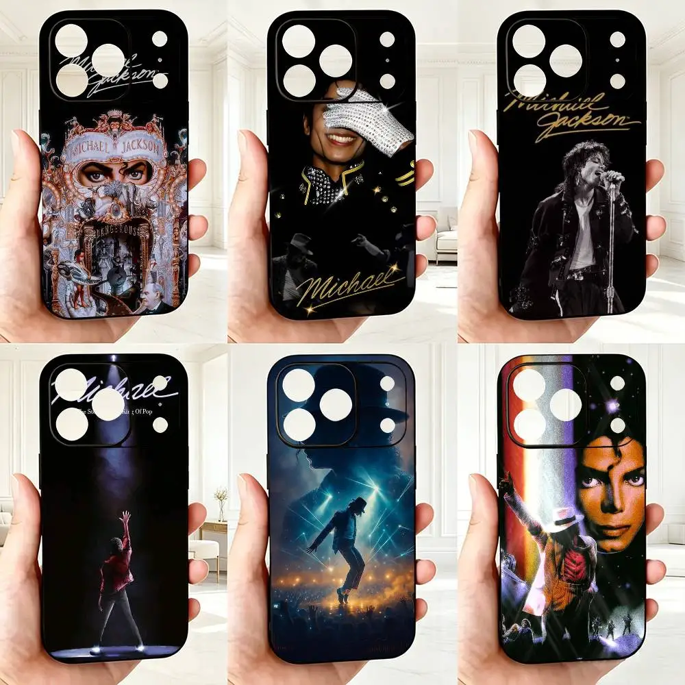 

King Of Pop -Michael-J- Jackson Phone Case For IPhone 17, 16,15,14,13,12,11 Plus,Pro Max, Others Soft Black Cover
