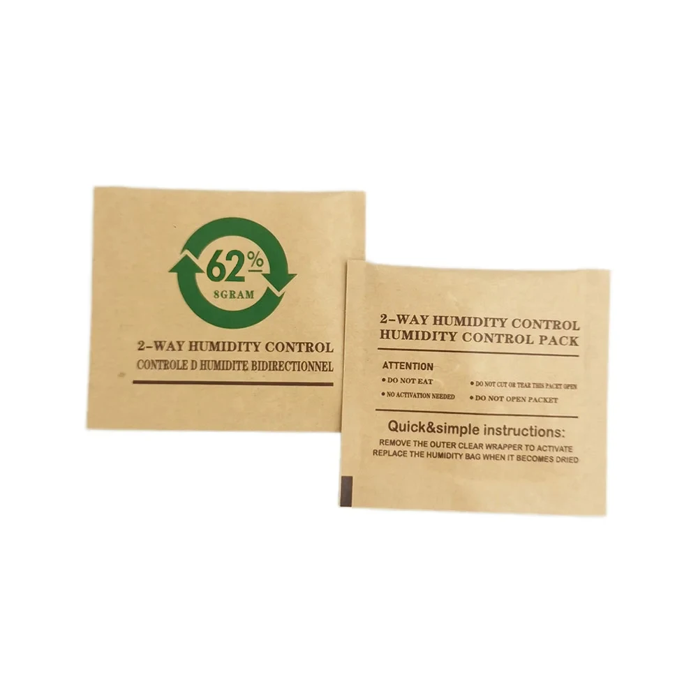 Factory Direct size 8g RH 62% 69% herb cigar hydration 2 way humidity control packs