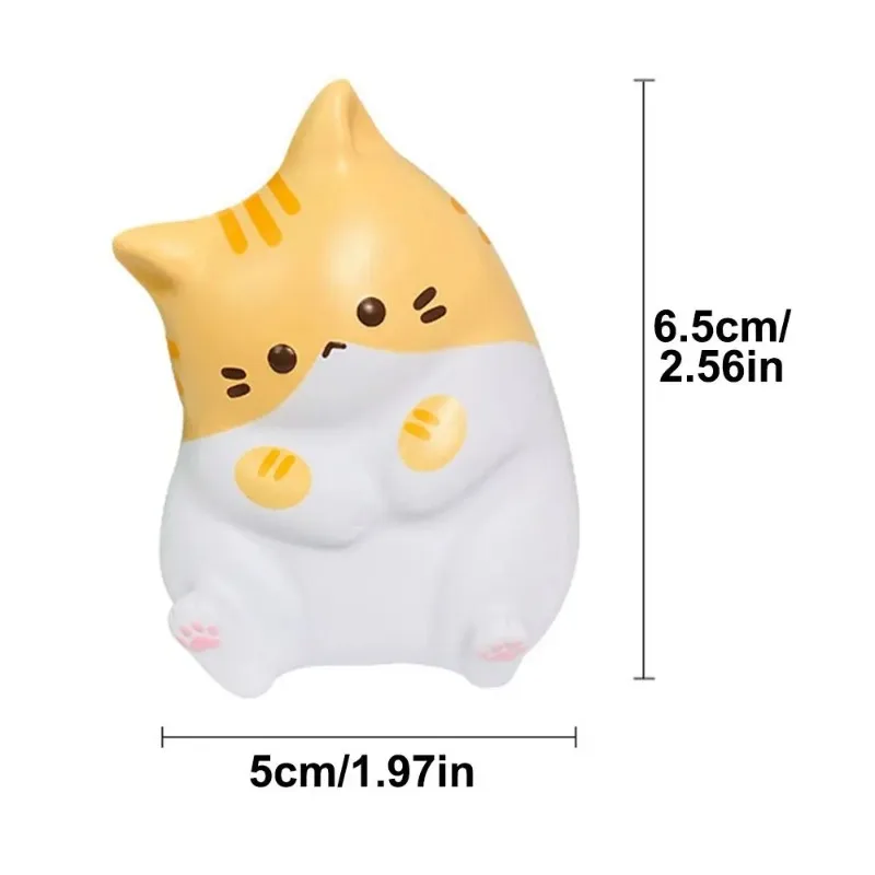 Kawaii dos desenhos animados gato squeeze brinquedos plushie lento rebote descompressão boneca liberação de estresse bonito brinquedo de ansiedade