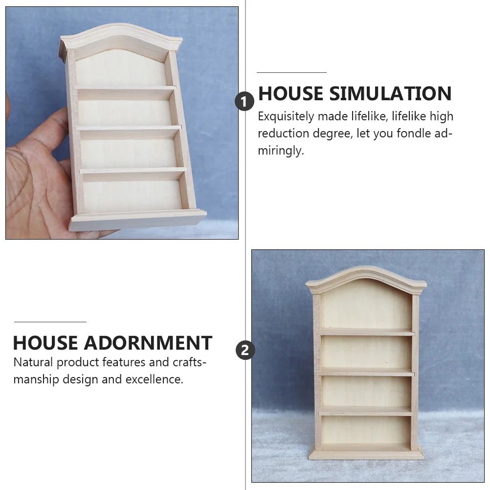 Étagères de rangement de jouets en bois, bibliothèque de maison de courses, mini accessoires de bricolage, accessoire de simulation, modèle T1, jouets d'ornement, bébé marijuana ing