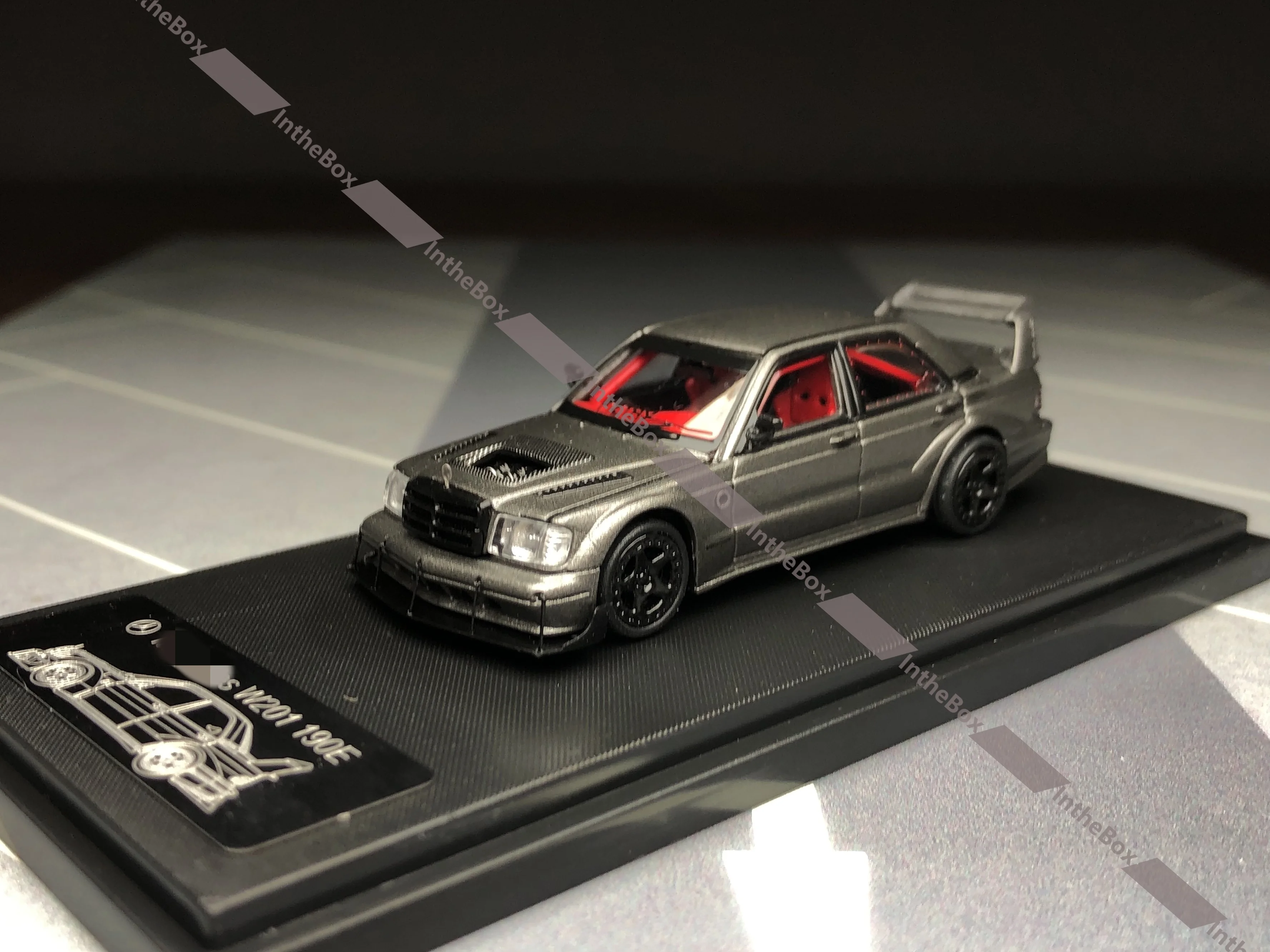 RM 1:64 Gray 190E W201 KS Evo III Sports Sedan Model Diecast Metal Car Collection Limited Editon Hobby Toys