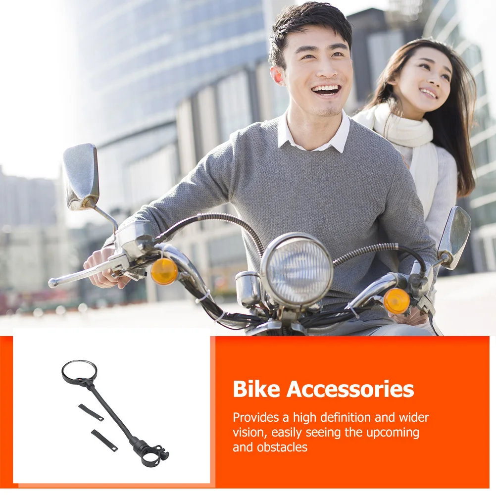 

2Pcs Bike Rearview Mirror Adjustable Acrylic Convex Rotatable Handlebar Mount Cycling Mirror Bike Accessories Universal