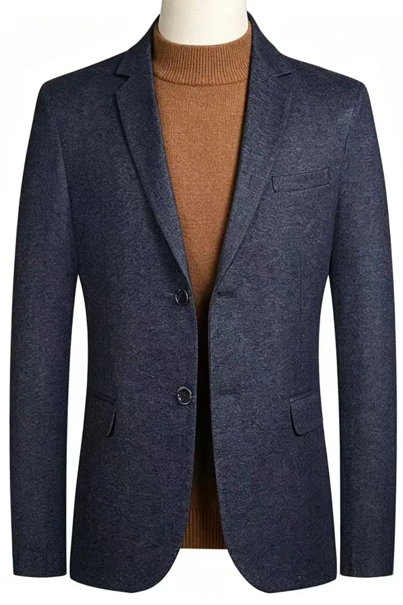 High-Quality Fashionable Slim Fit Men's Autumn New Straight Leg Notch Lapel Suit Jacket Business Casual Single-Breasted Coat