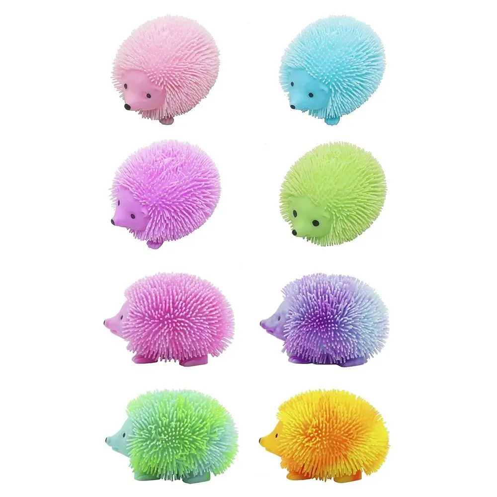 1pcs Colorful Hedgehog Shape Squeeze Ball Soft Rubber Stress Relief Sensory Toy Pinch Press Ball Gift