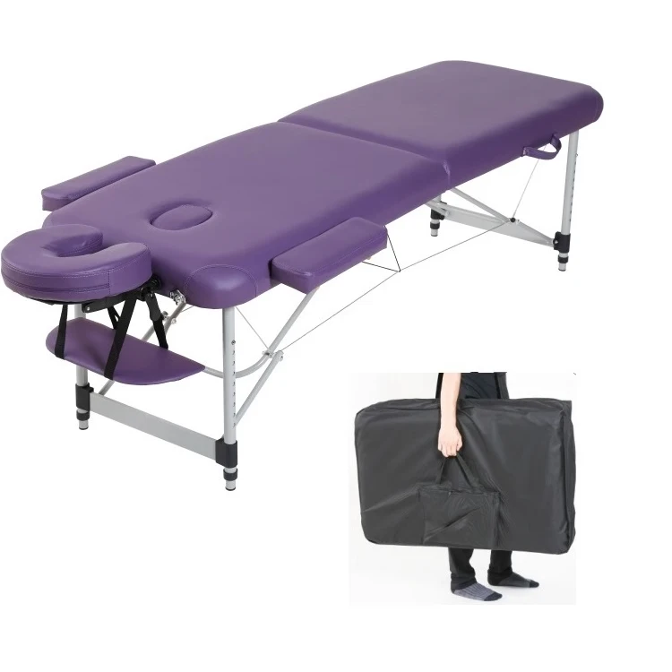 Lightweight Folding Portable Massage Bed Aluminum Alloy High Quality Thickened Face Bed Can Be Lifted view 5