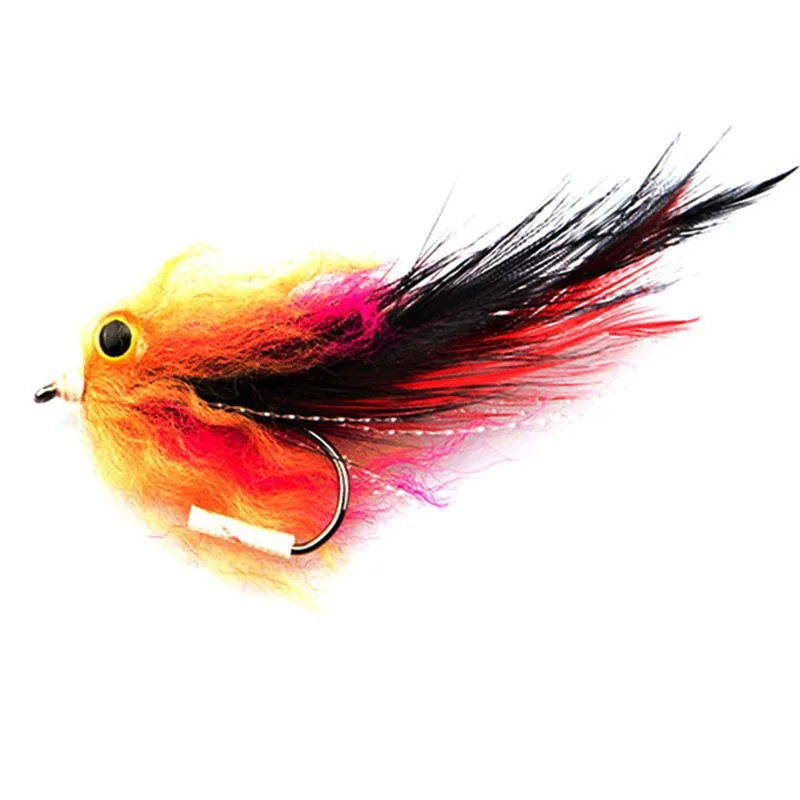 

Y67A 1pcs/bag New Trout Steelhead Salmon Pike Streamer Fly for Fly Fishing Flies Size 4# Hook