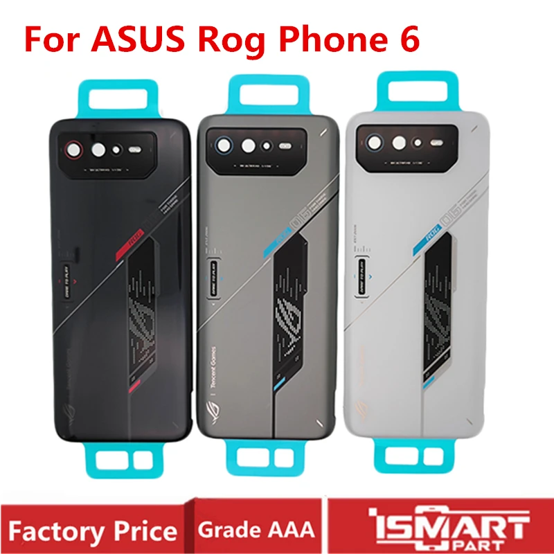 Backcover For Asus ROG Phone 6 Rear Housing Door ROG6 Back Glass Cover with Adhesive Replacement Repair Parts