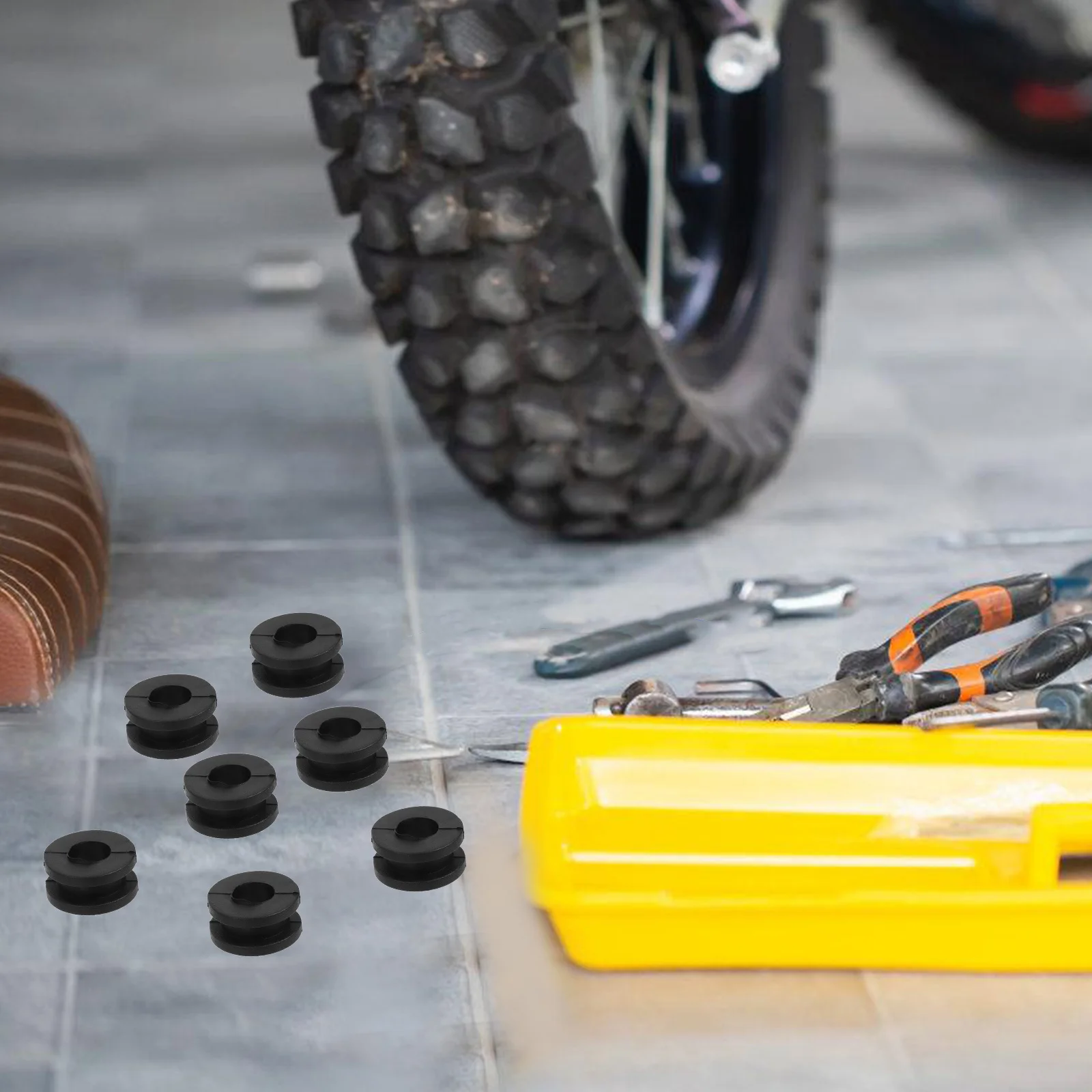 

10Pcs Motorcycle Rubber Gaskets Heavy Duty Round Washers Reusable Sealing Rings for Various Bike Models Parts Rubber Grommets