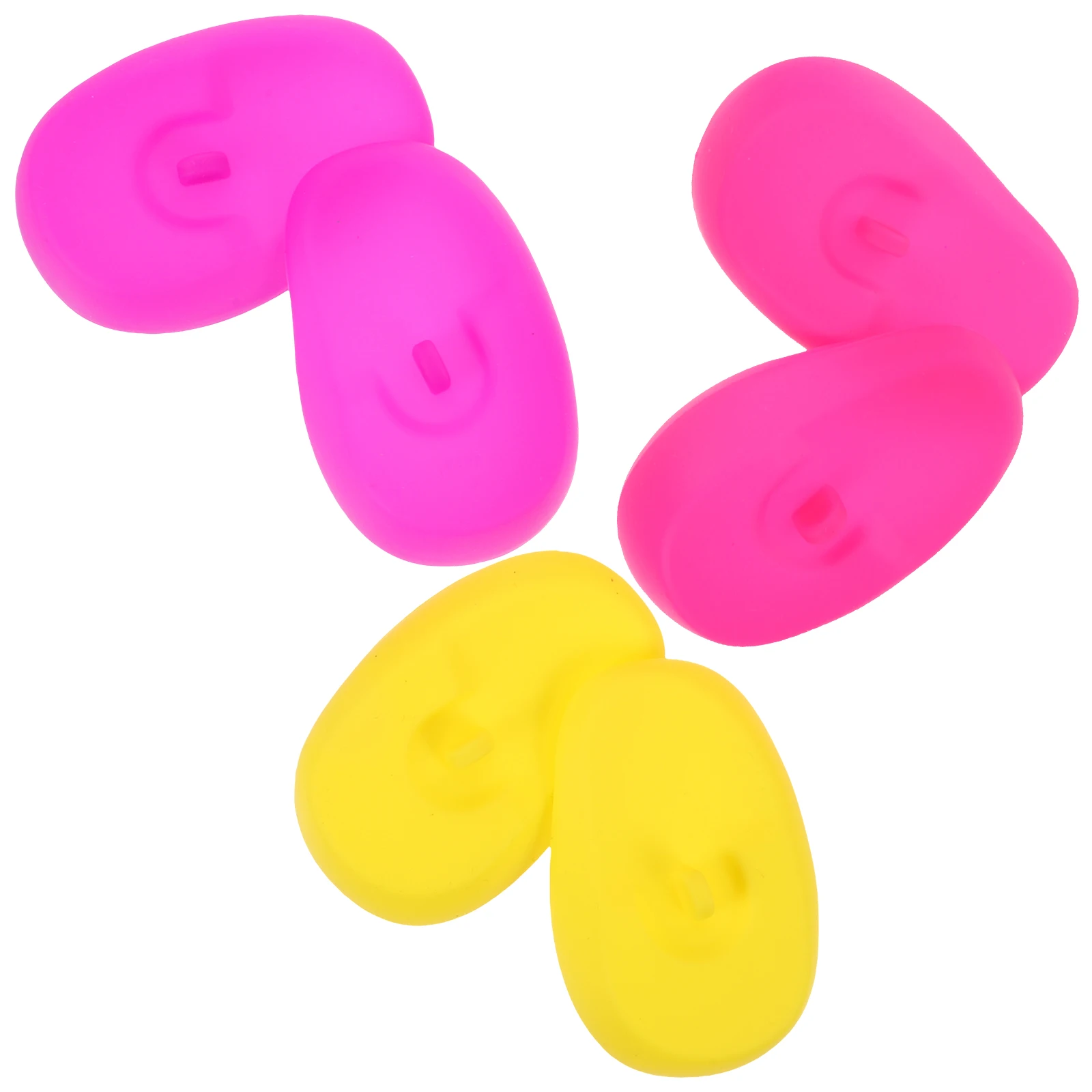 

3 Pairs Hair Dye Earmuffs Silicone Ear Covers Protectors for Hair Coloring Perm Styling Salon Use Red Yellow Purple