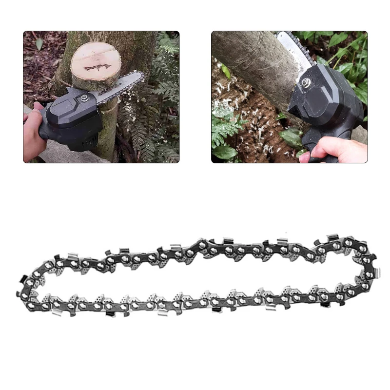 4 Inch Mini Steel Chainsaw Chain Electric Pruning Saw Accessory Garden Tool Replacement