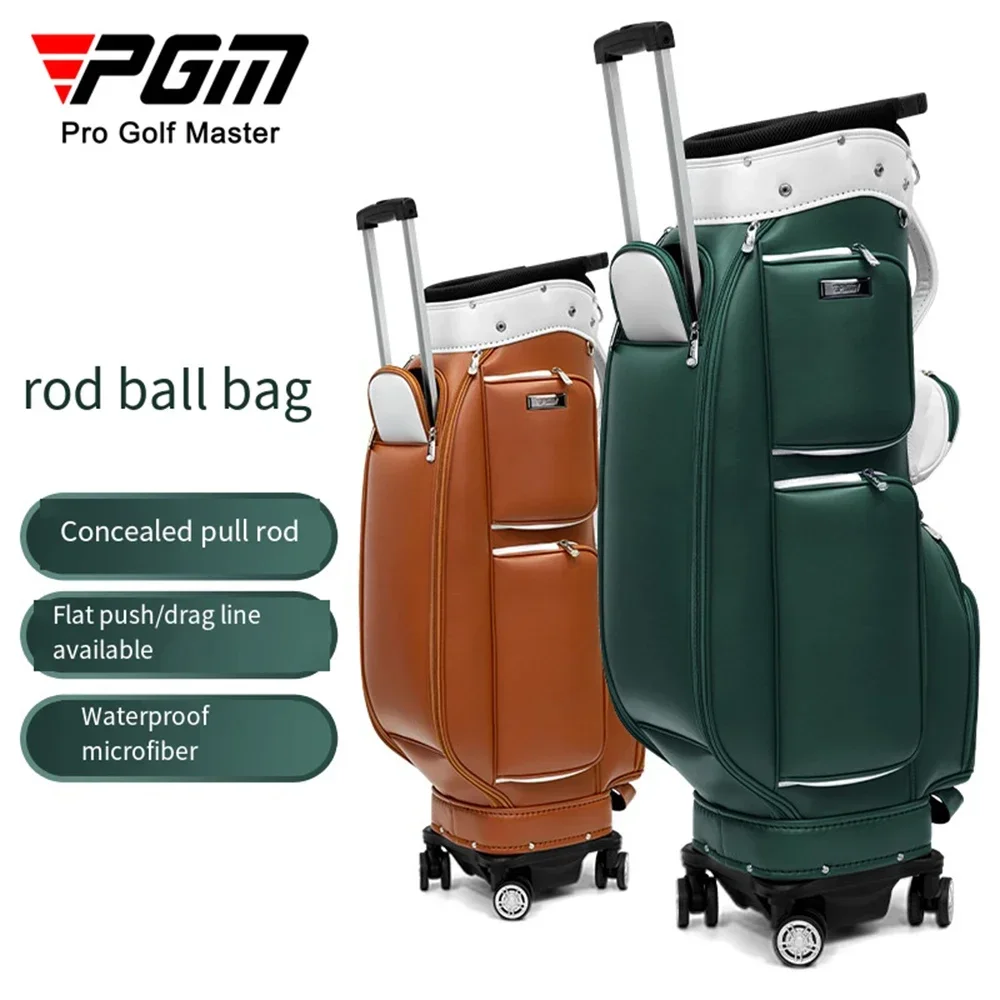 PGM Large Capacity Golf Bag With Wheel,Foldable Portable Golf Training Ball Bag,Waterproof Ultralight Women Ball Bag QB127