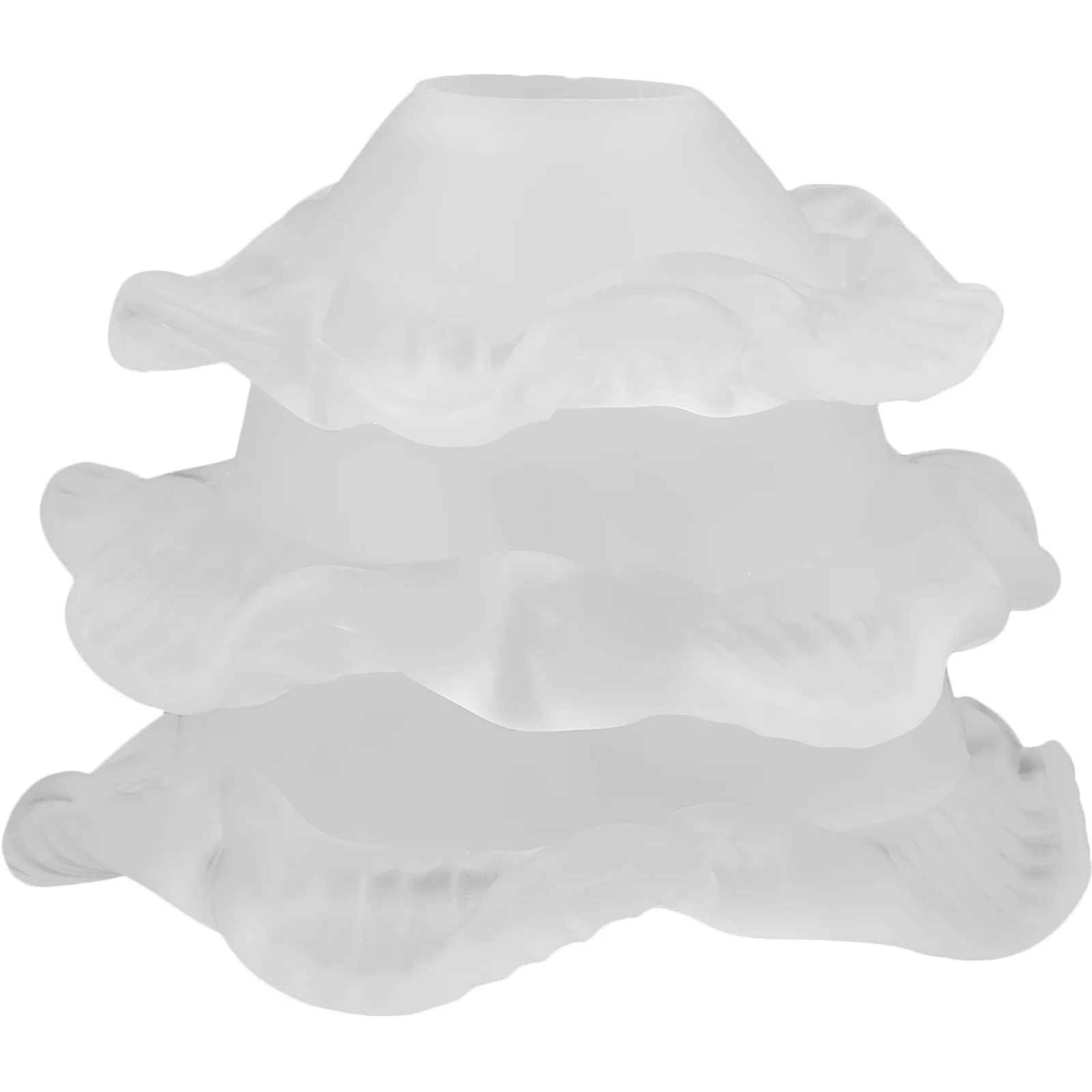 

E14 Small Glass Lampshade Layered Design Wall Light Cover Elegant Decorative Accessory for Various Rooms Lamp Shades