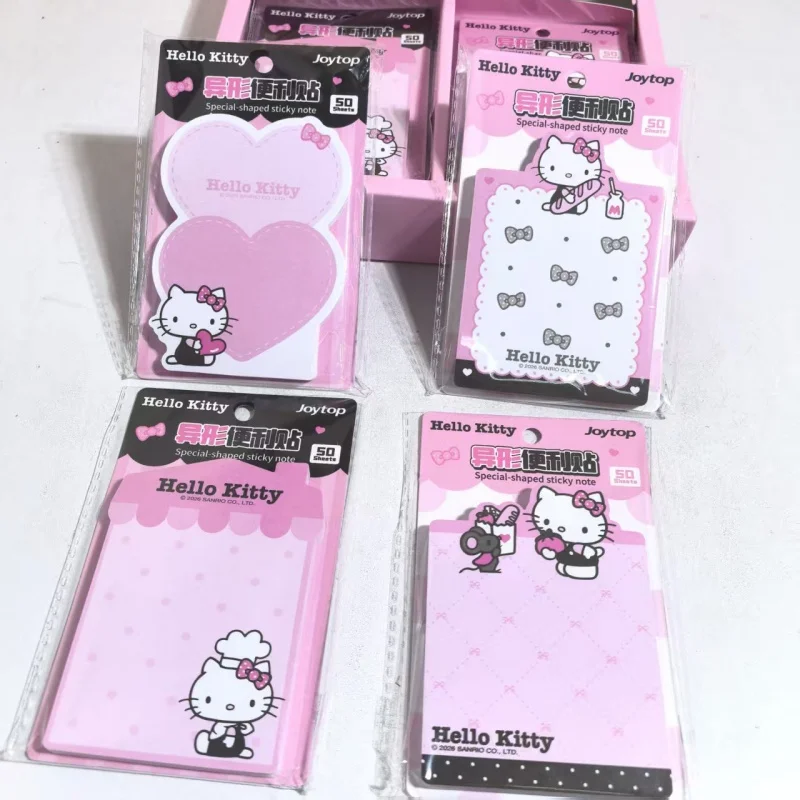 

Набор из 12 штук: милые блокноты-закладки Sanrio Kitty для заметок, канцелярские товары, школьные принадлежности