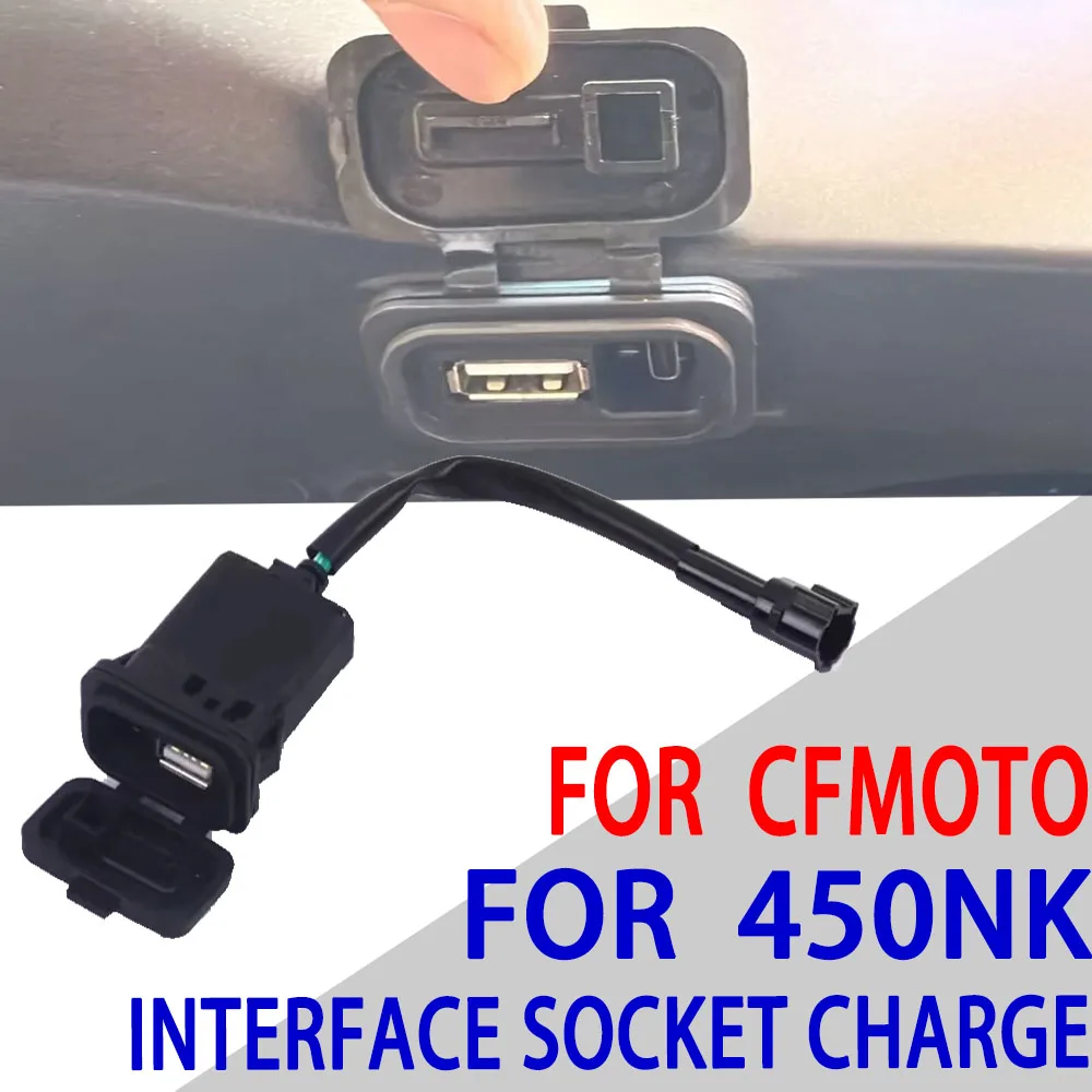 

For CFMOTO 450NK NK450 NK 450 NK Motorcycle Accessories USB Charger Power Type C Port Quickly Charging Interface Socket Charge