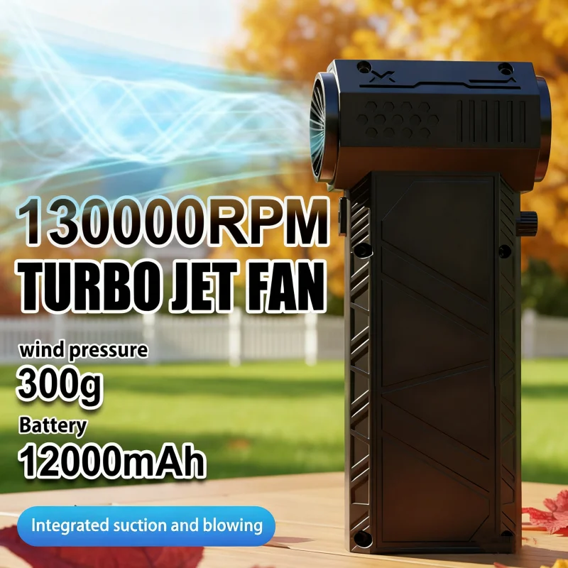 منفاخ توربو نفاث 12000 مللي أمبير في الساعة منفاخ هواء قوي 130000 دورة في الدقيقة محرك بدون فرشاة مروحة توربو نفاثة مع 4 فوهات 53 متر/الثانية إزالة قوية للغبار #1