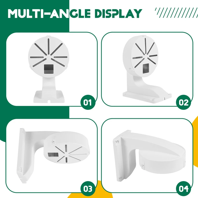 【スーパーディール】セキュリティカメラマウントブラケット、ABS屋内屋外壁マウントL型ブラケットCCTVセキュリティドームIPカメラ取り付け用