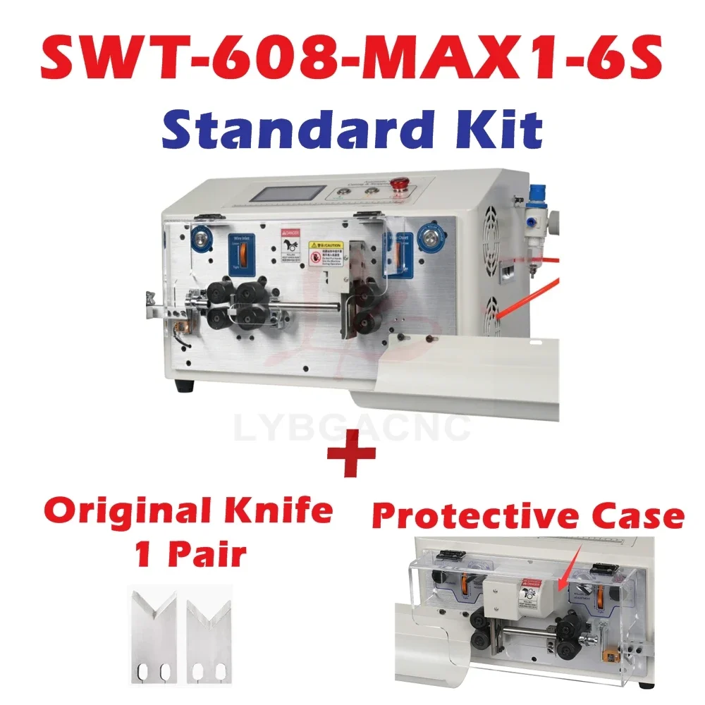 

SWT-608-MAX1-6S Automatic Peeling Stripping Cutting Machine 0.2 To 25mm2 550W 6 Wheels Drive Touch Screen Control