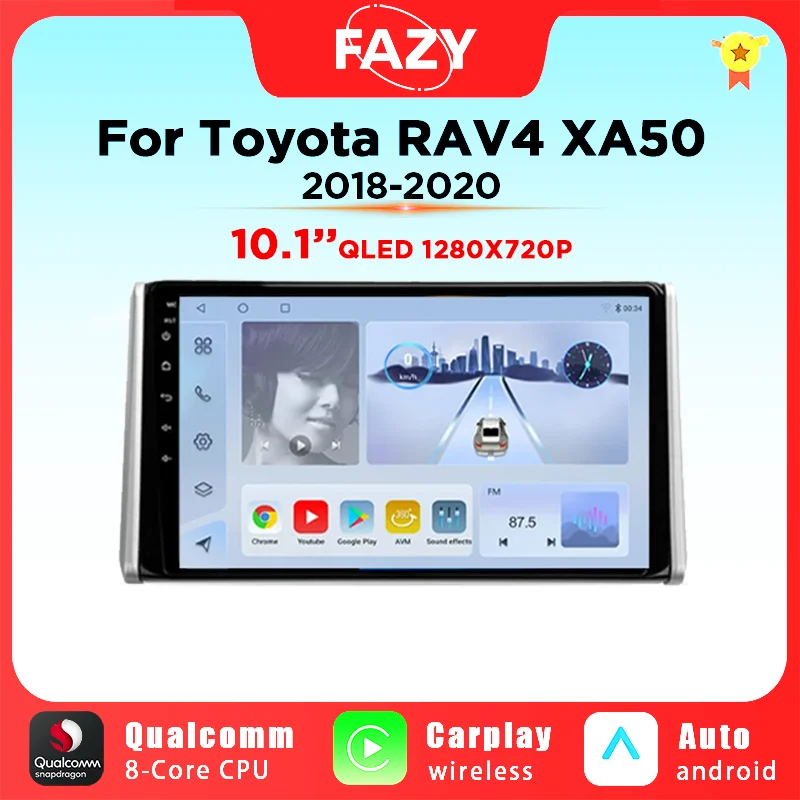 

Android 12 Smart Car System For Toyota RAV4 XA50 2018 2019 2020 Car Radio Multimedia Video Player 4G WIFI Navigation GPS CarPlay