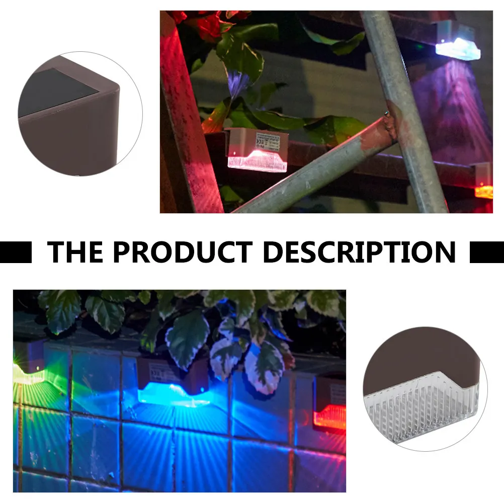 4-セット防水ソーラー-led-ウォールランプ屋外粘着ライト庭のパティオの手すり装飾用強力な貼り付け能力