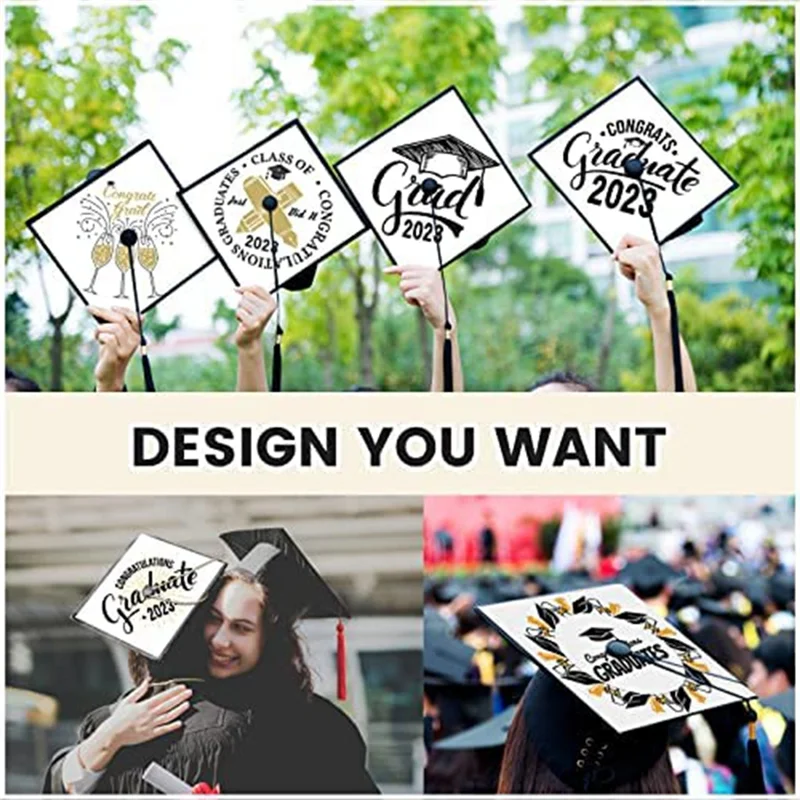 

A41T Sublimation Blanks Graduation Topper Heat Transfer Plate, MDF Adhesive Grad Hat Topper Decorations For Party Supplies