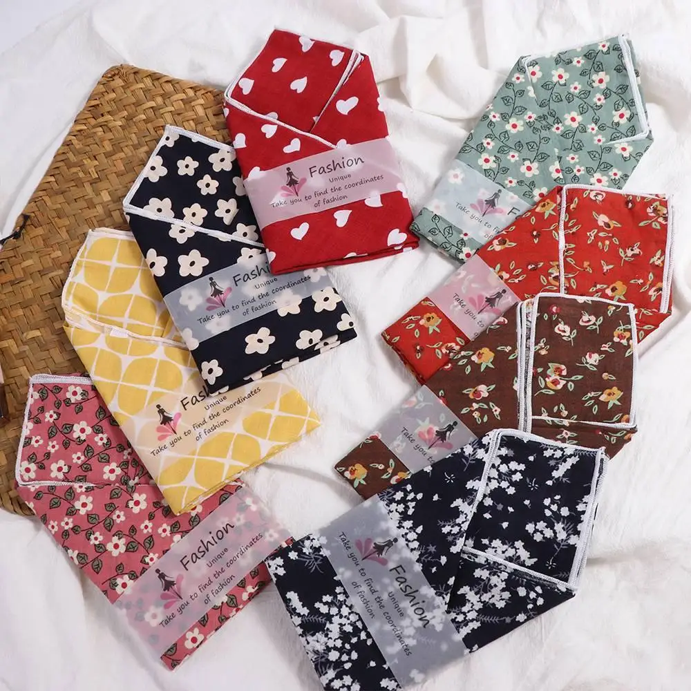 Clothing Accessories Printing Tie Female Shawl Wraps Flower Printed Scarf Korean Style Scarves Small Square Scarf Silk Scarf