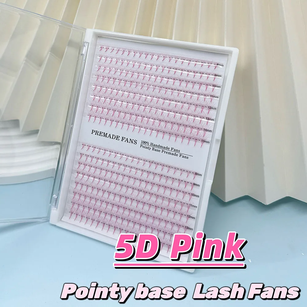6D 8D Colored Loose Pre Made Volume Fan Colorful Brown Pink Blue Lashes Pointy Base Premad Fans Eyelashes Extension