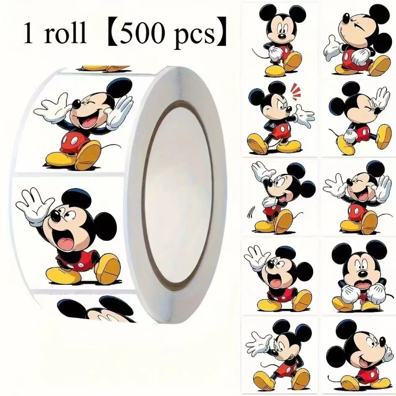 

500 шт. наклейки с Микки Маусом Диснея — водонепроницаемый милый декор для бутылок с водой, тетрадей и поделок, отлично подходят для детей и любителей Диснея