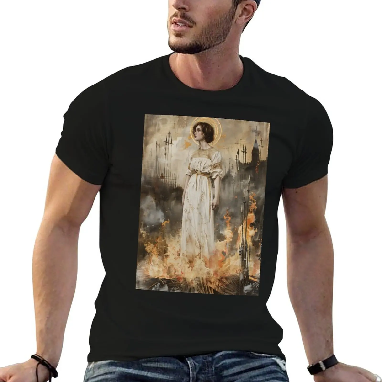 

Saint Joan of Arc T-Shirt man tshirt funny t shirts cotton anime t shirts oversize T-Shirt