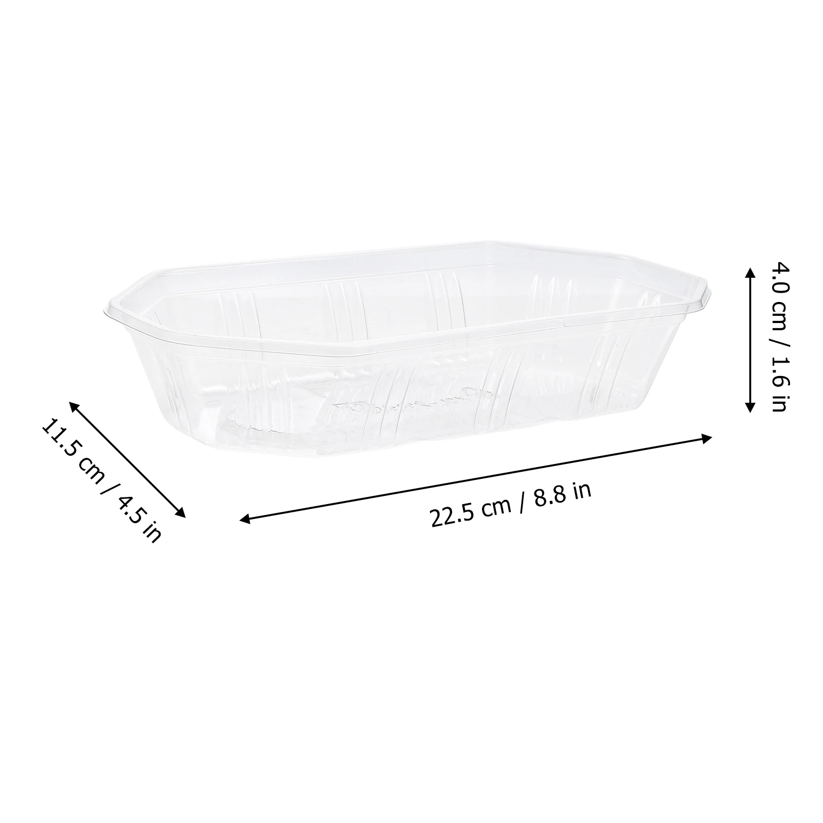 

100 Pcs Fruit Tray Storage Container PET Crisper Boxes Disposable Hygienic Party Transparent Safe Plastic Food Sealing Tray