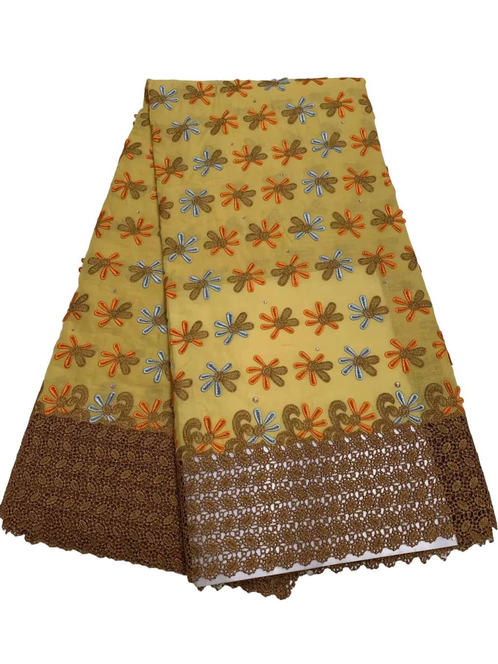 

Swiss Voile Lace Fabric With 3D Flower Applique And Stones Super Quality African Wedding Dress Lace 2026 100% Cotton Wedding Sew