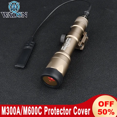 WADSN SF 슈어파이어 M600 M300A M600C 손전등, 400 600 루멘 백색광 25.4mm 램프 커버, 커스텀 렌즈 사냥 에어소프트 액세서리 Best5