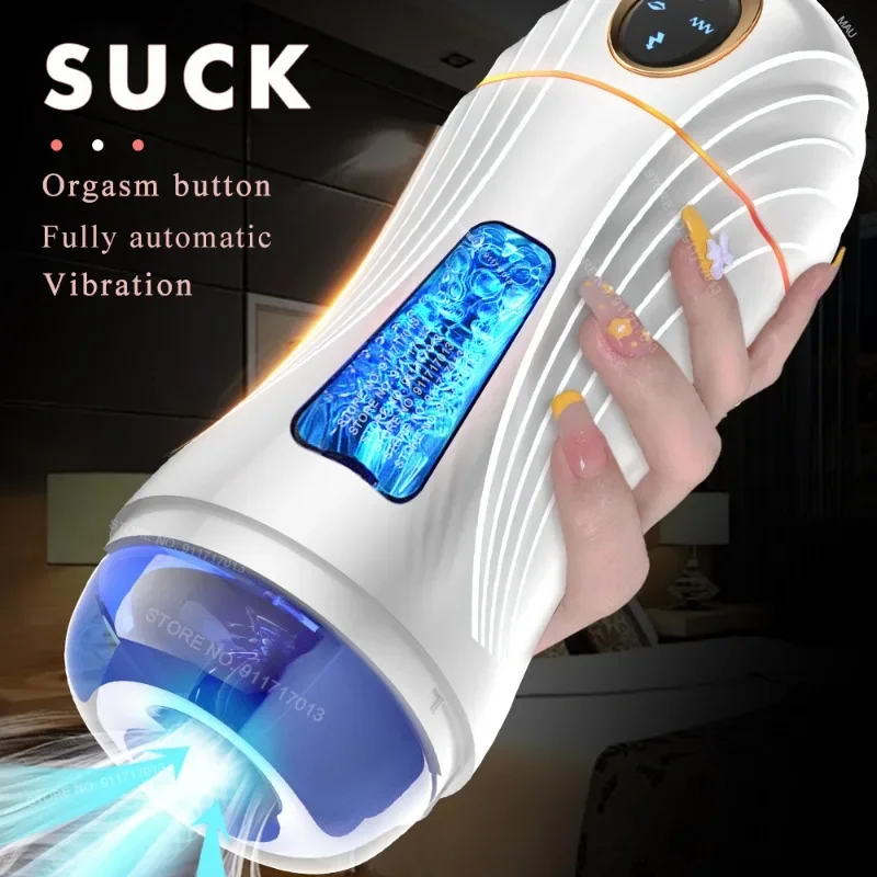 

Automatic Sucking Masturbation Cup Male Masturbator Toys for Men Deep Throat Oral Vagina Suction Blowjob Vibrating Sex Machine