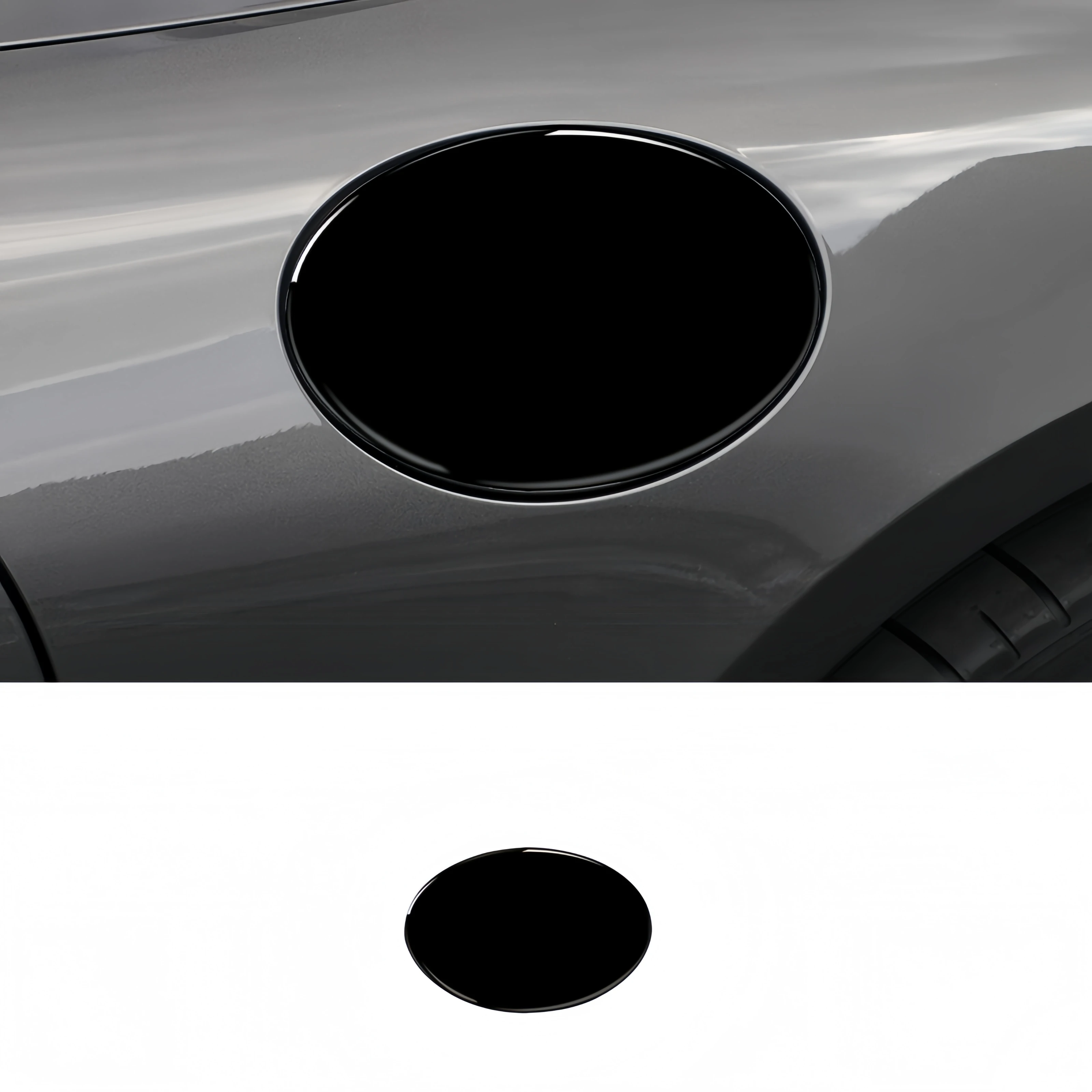 

For Porsche 718 982 Cayman Boxster 2016-2022 Piano Black Car Fuel Tank Cap Panel Trim Cover Decoration Sticker Accessories