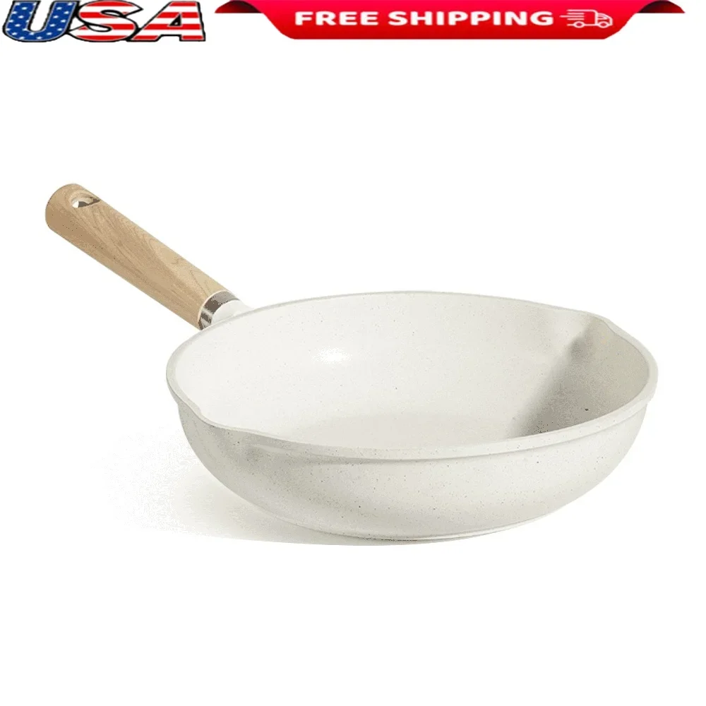 Sartén antiadherente de 24cm, sartén de inducción con revestimiento de granito, sartén para tortilla resistente, utensilios de cocina seguros y fáciles de limpiar