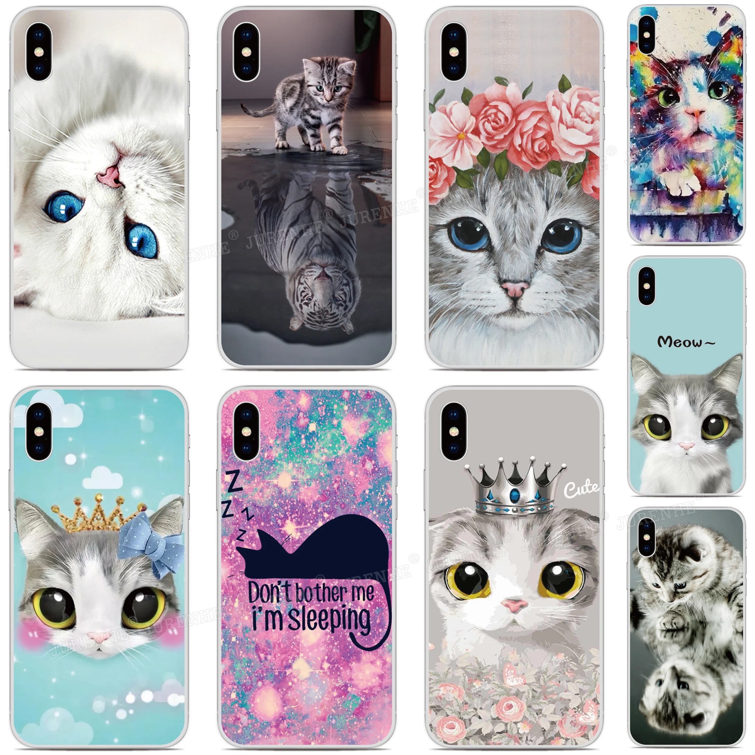 Cute Cat Cover For TCL 505 502 501 50 XE 10 20 Pro 30 SE 40 XL LE 4G Nxtpaper 5G K11 403 306 305 405 406s 408 Phone Case