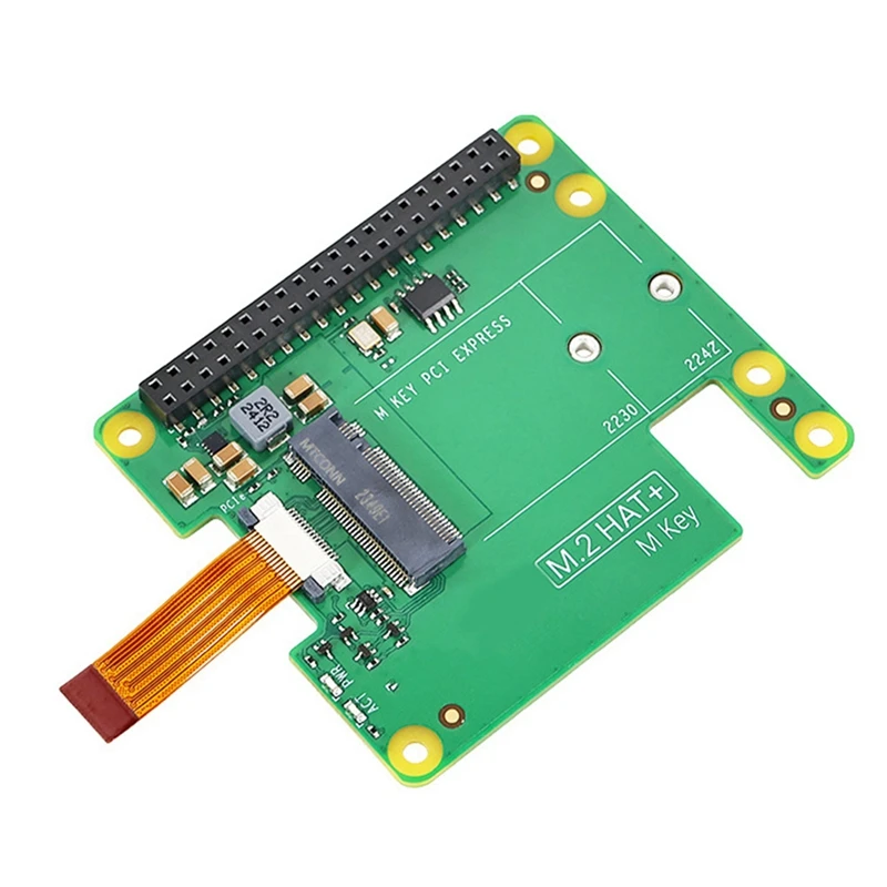 WISH для Raspberry Pi 5 M.2 HAT + Gen2 Gen3 NVME M.2 SSD 2230/2242 Размер M Ключ PCI Express Плата расширения GPIO