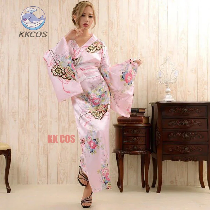 10 ألوان اليابانية التقليدية برنس حمام نسائي أنيمي تأثيري كيمونو لطيف الفتيات النساء مرحلة الأداء زي حجم كبير