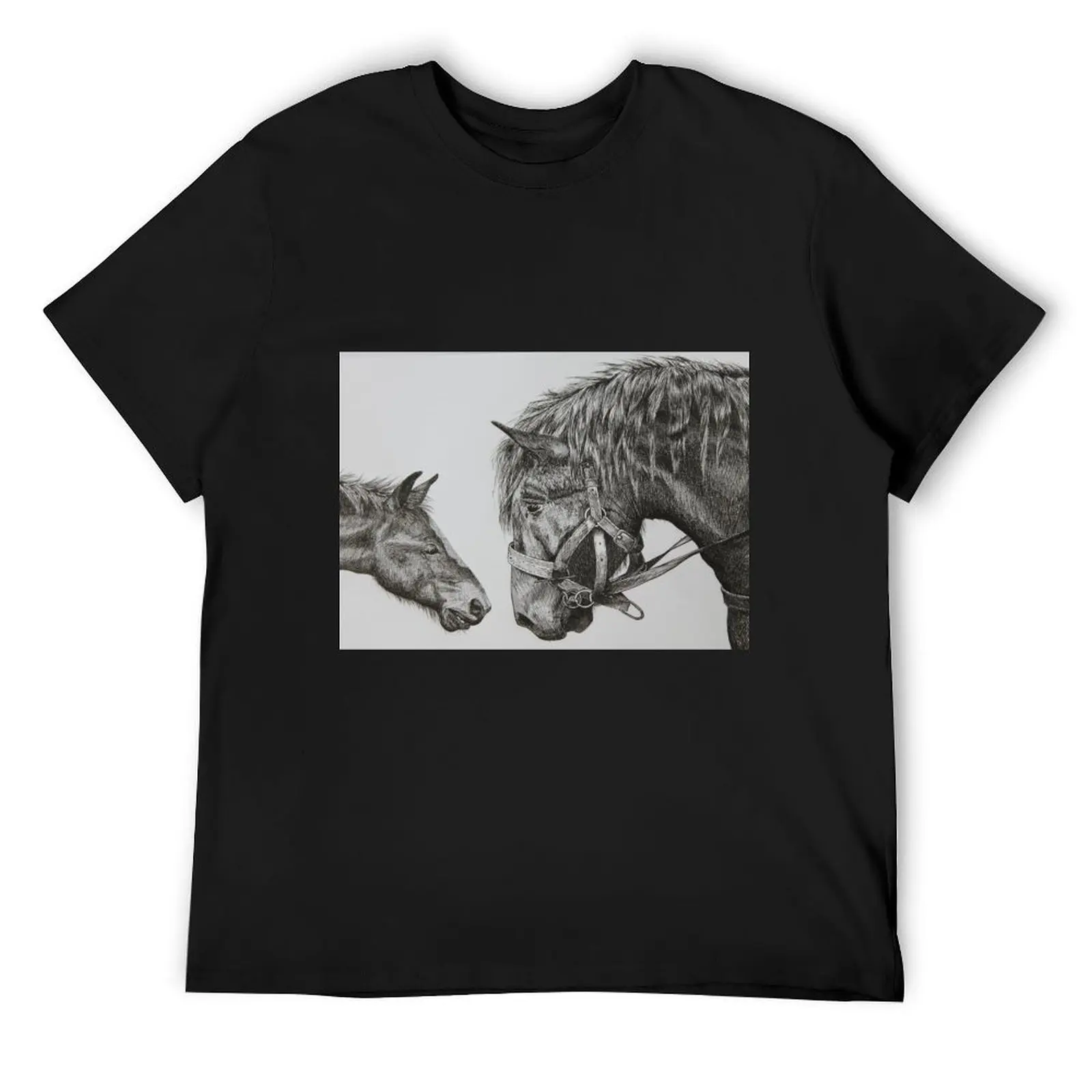 

Horse with Foal T-Shirt blue archive valentines boutique clothes street wear Man t-shirt men t shirt