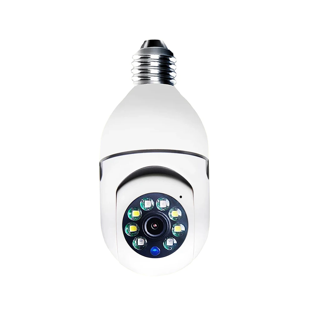 

Light Bulb Camera Surveillance Camera Lamp Wifi Night Vision Webcam Full Color Wireless Indoor Video Security Monitor Home CCTV